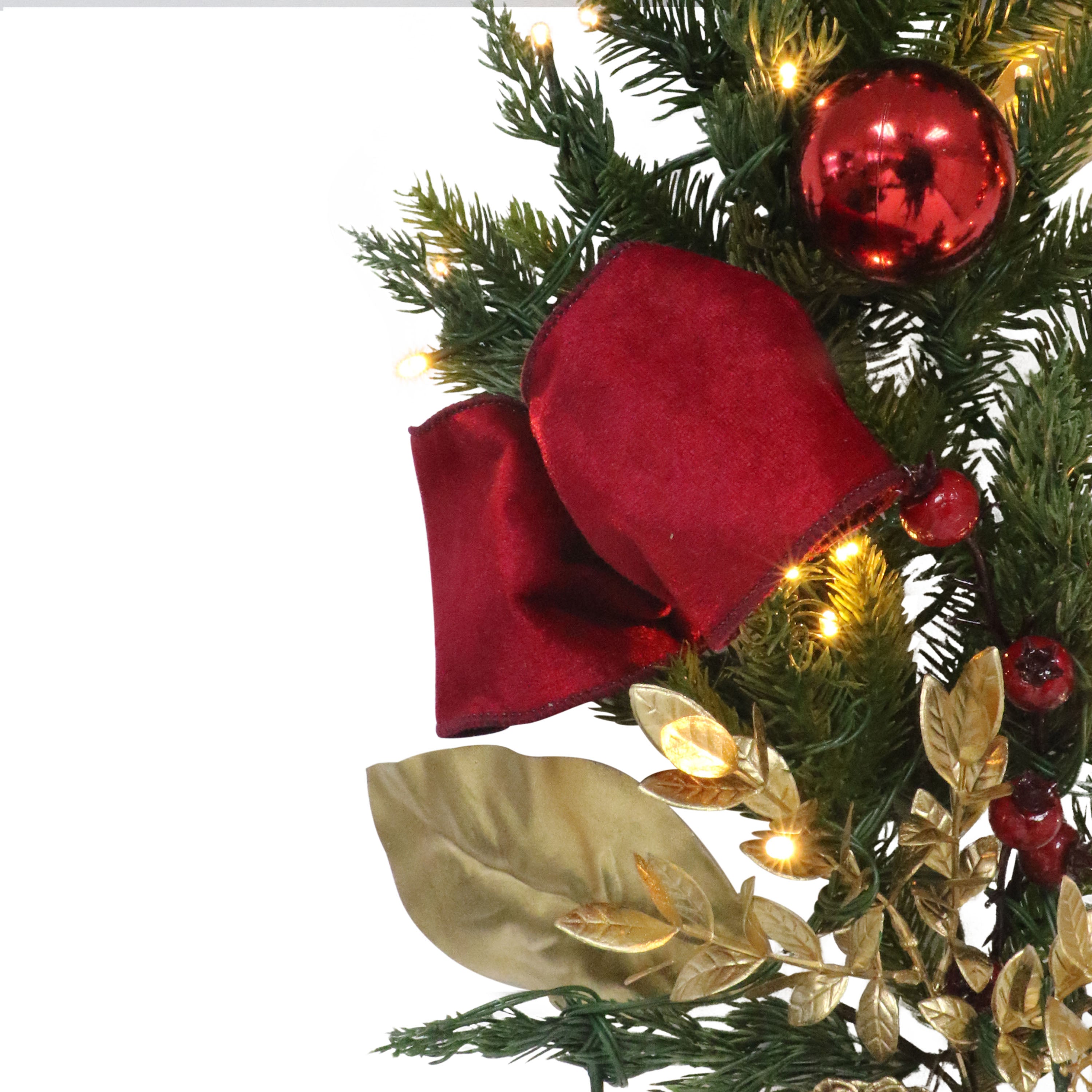 6' x 10" Pre-Lit Battery-Operated Adorned Garland